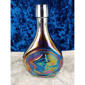 Wheaton NJ Carnival Glass Amethyst Bottle - Douglas MacArthur